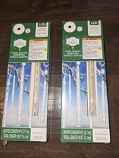 2 Holiday Time 7-Ct Cool White LED Dripping Icicle Christmas Lights Decoration