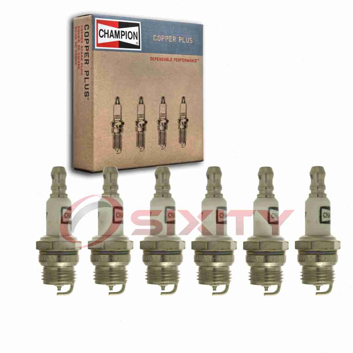 6 pc Champion Copper Plus 851 Spark Plugs for WA22MU T22MU HS5E DJ6J CS41T ou