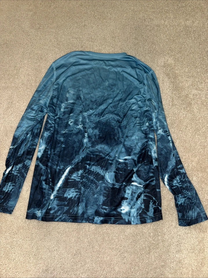 Camisa de manga larga "Reef Life" de segunda mano para hombre talla M tema azul océano. Nº 475 Foto 3 de 3