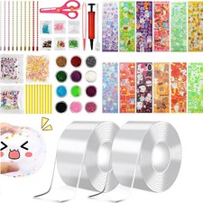 54pc Kids Girls Nano Tape Bubble Kit Double Sided Maker Tape DIY Bubbles Balloon