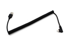 5Ft left angled 90 degree Micro USB Male to USB Data Charge Spring Cable