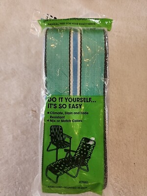 Arden Paradise Lawn Furniture Re-Webb Kit 30 Ft. X 3'' NOS Blue Stripe