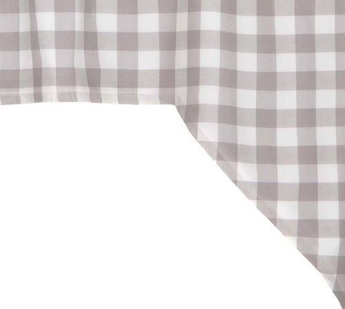Window Swag Set grau & weiß Gingham Annie Country Buffalo Karo Baumwolle gefüttert - Bild 9 von 12