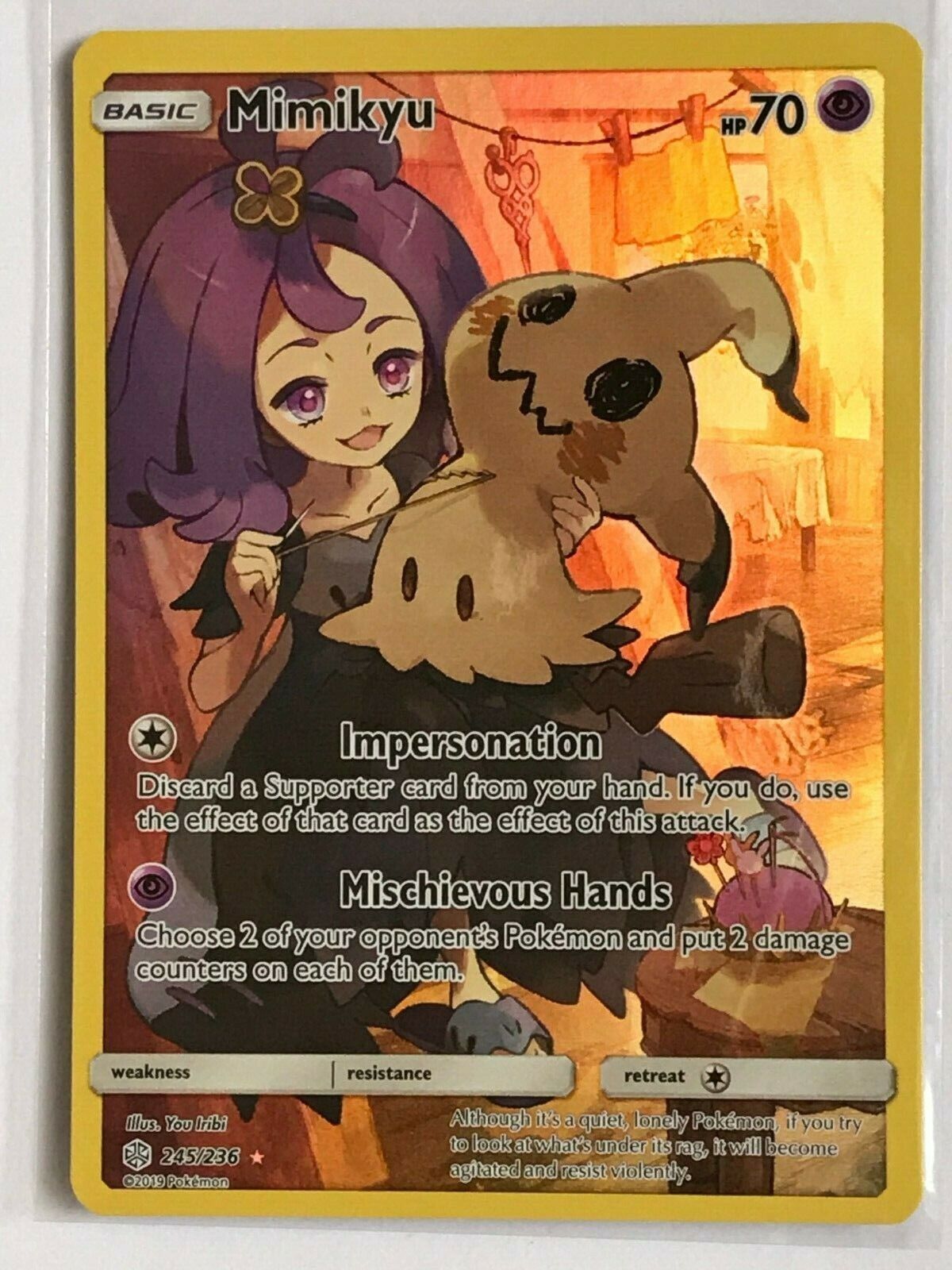 Mimikyu - Shiny Treasure ex #265 Pokemon Card