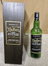 RARE Ardbeg Very Old, 30 Years Old- Empty Whisky Bottle & Box
