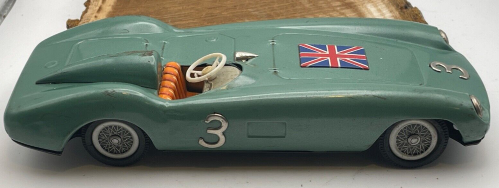 1958 Ferrari 813 Spyder Bandai Race Car British Flag Tin Friction Toy No. 3