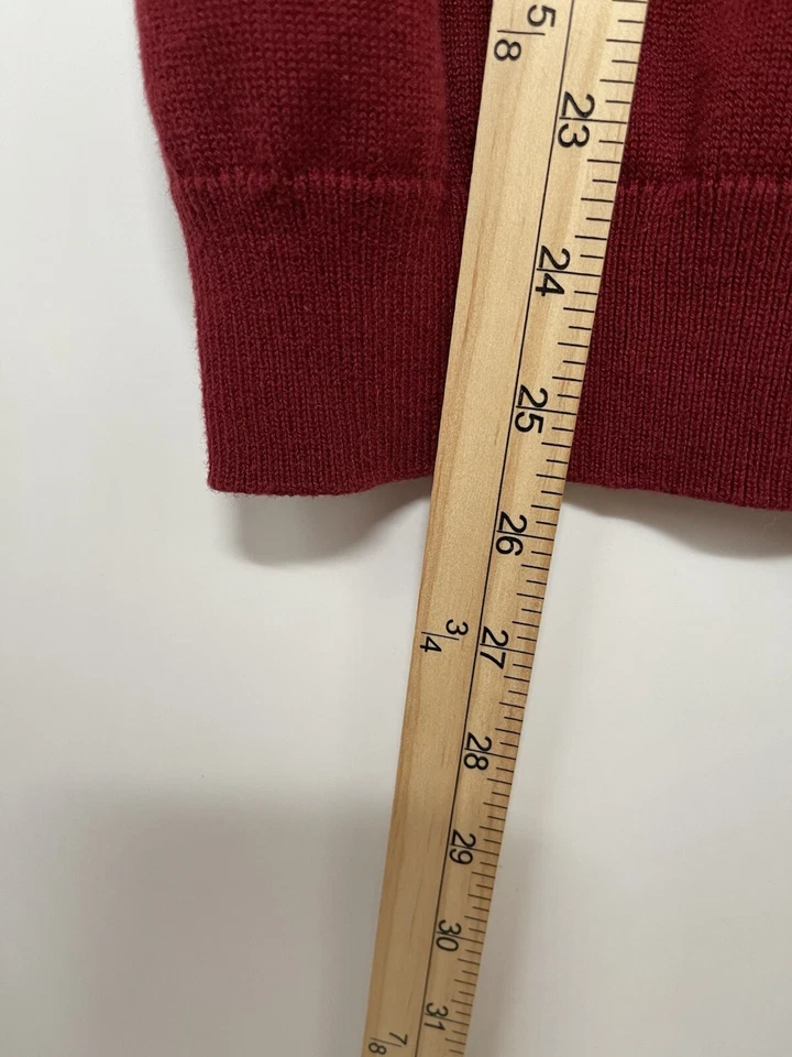 Chaleco Roundtree and Yorke Para Hombre Borgoña Suéter Chaleco 1/4 Cremallera Pullover Talla M Foto 3 de 4