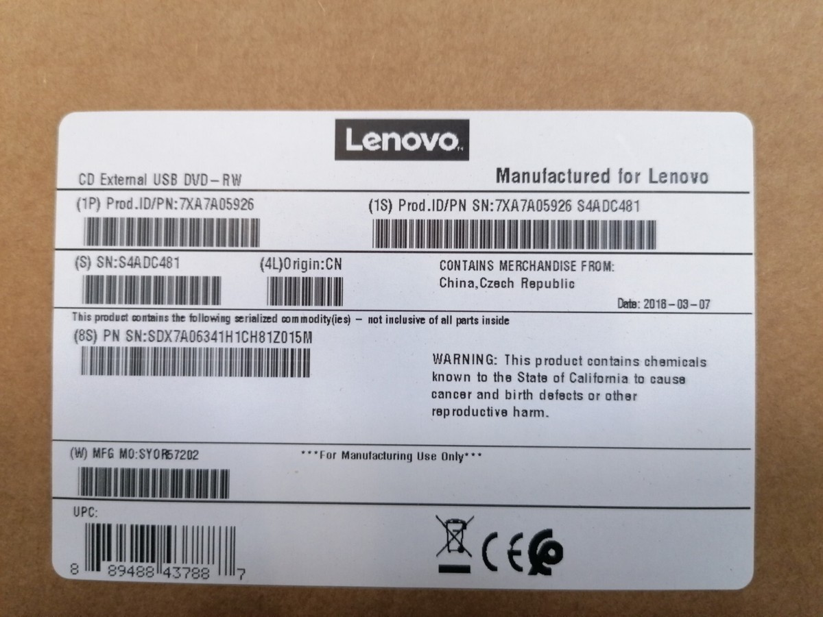 (未使用･未開封品)　Lenovo 7XA7A05926 ThinkSystem 外付け USB DVD-RW オプティカル・ドライブ 6k88evb Amazon.co.jp: Lenovo(旧IBM) 7XA7A05926 ThinkSystem 外付け