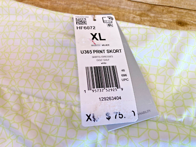 ADIDAS SKORT SKIRT WOMEN'S XL ATHLETIC GOLF TENNIS YOGA WHITE