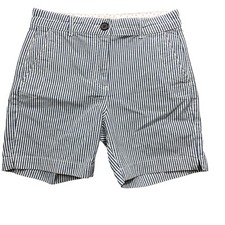Boden 4 Shorts Blue White Strip Cotton Blend Pockets