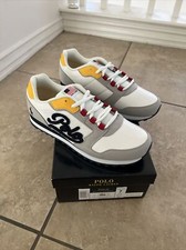 Polo Ralph Laruen Oryion Script RFS10835 White Athletic Shoes Youth Size 7