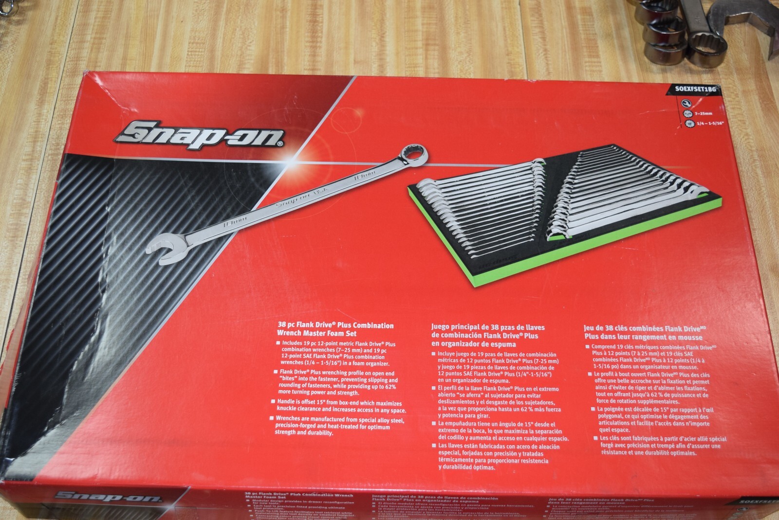 SnapOn 38 pc 12Point Flank Drive® Plus Combination Wrench Master Set