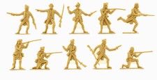 Accurate U.S Militia set 2 - 10 unpainted 54mm toy soldiers in cream color