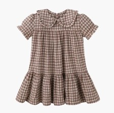 12Years Vintage Girl Classic Dress With Ruffles around the neck area