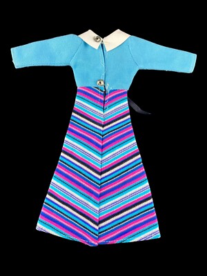 barbie blue collared dress Vintage Barbie AFTER 5 Black Dress with White Collar 1962 main image 0
