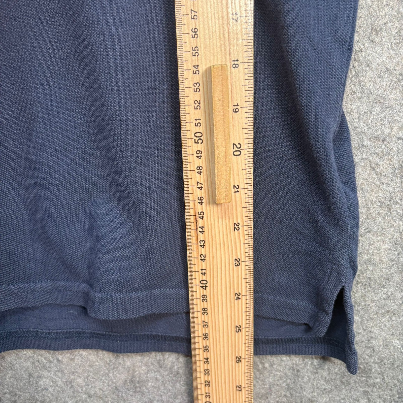 Polo Yves Saint Laurent uomo taglia UK grande blu navy misto cotone designer