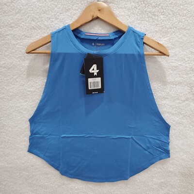 Fourlaps Women's Small Cornflower Blue Curve Soft Lighweight Tank Top