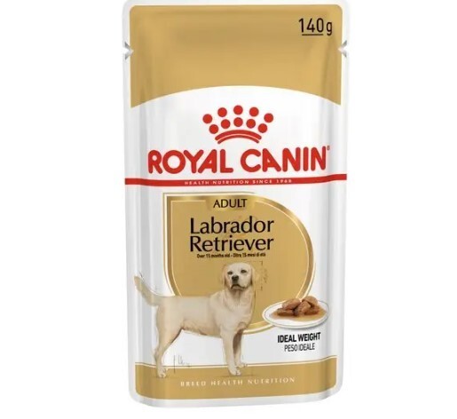 ROYAL CANIN Wet Dog Food Adult Labrador Retriever Chunks In Gravy 10 x 140g