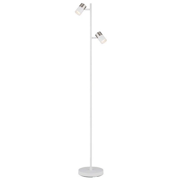 Stehleuchte Standlampe Schlafzimmerlampe Wohnzimmerlampe Weiß FußTrittschalter-image