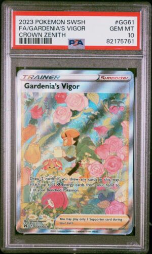 PSA 10 GARDENIA'S VIGOR Full Art Trainer Pokemon Card Crown Zenith GG61/GG70 - Picture 1 of 2