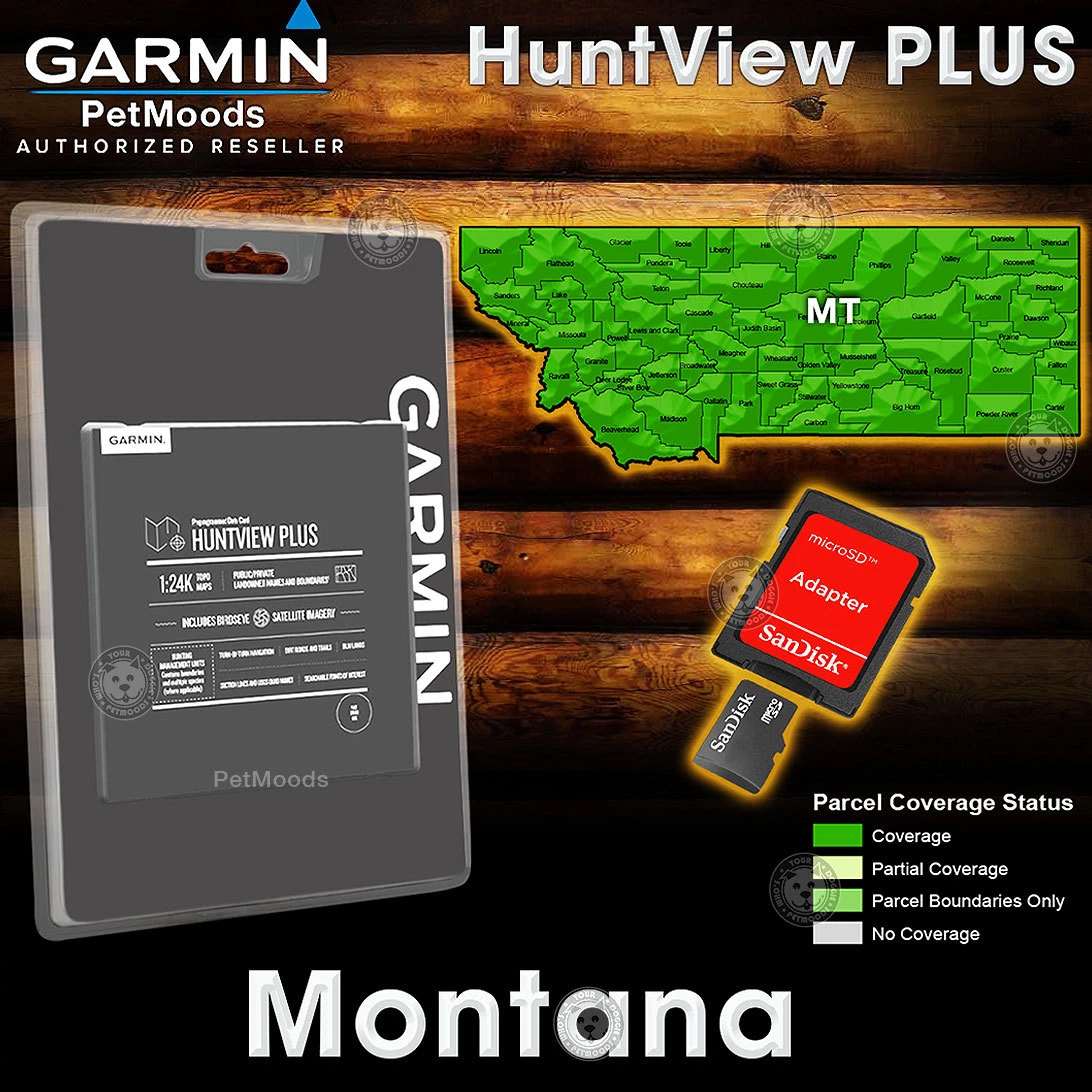 Garmin HuntView PLUS MONTANA Map MicroSD Birdseye Satellite