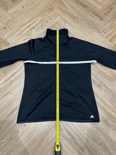 Adidas Clima 365 Retro Full Zip Black Fleece Sports Track Jacket Women’s M - Picture 8 of 10