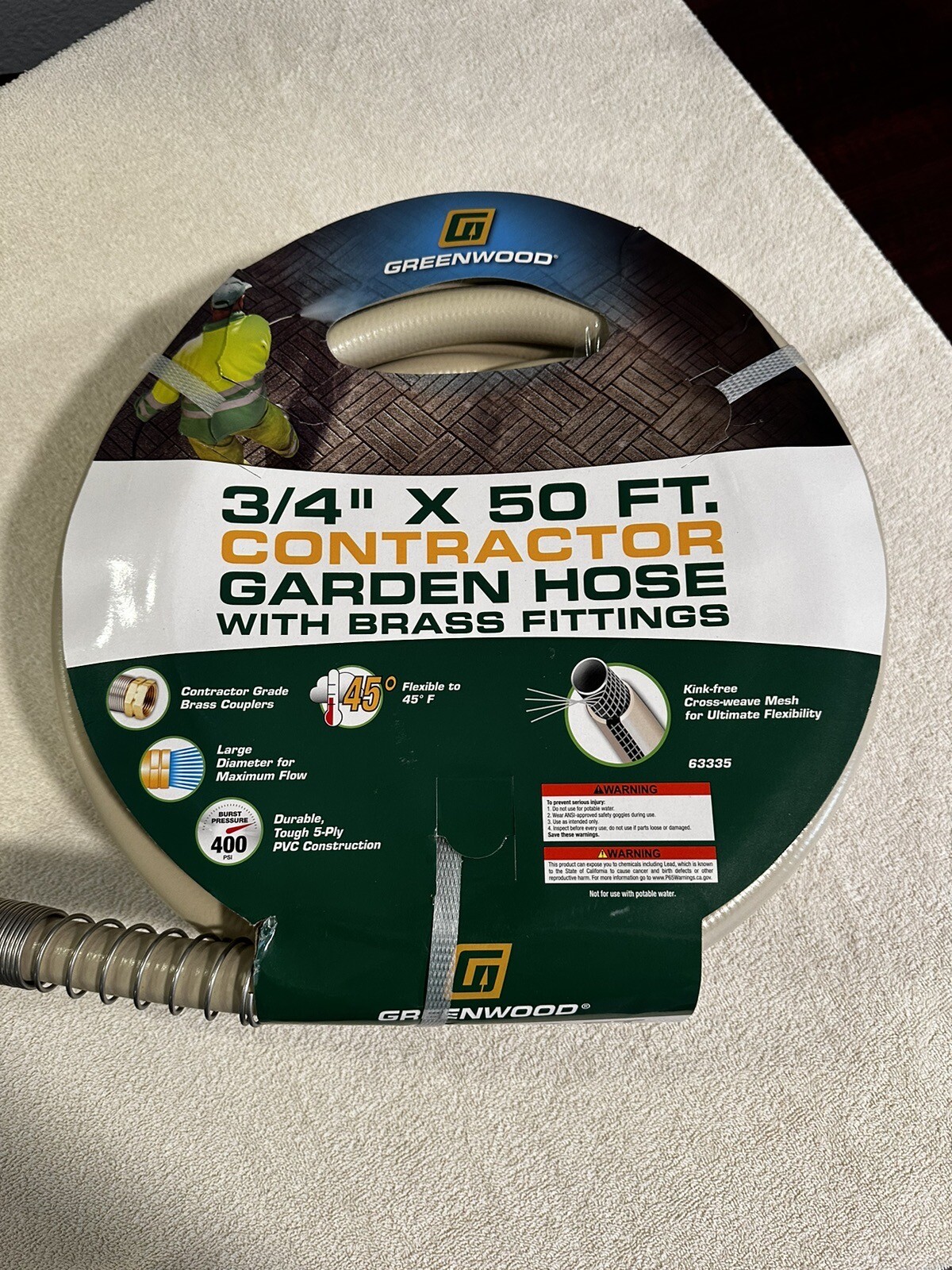 GREENWOOD 3/4 in x 50 ft 5Ply Commercial Duty Garden Hose NEW