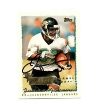 James Stewart signed autograph 1995 Topps ROOKIE football card Jaguars Vols