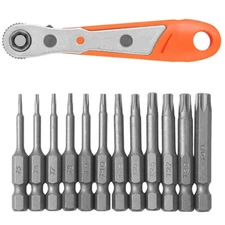 13pcs Torx Bit Set Torq Hex Star Impact Driver Drill Bits Screwdriver 1/4" Shank