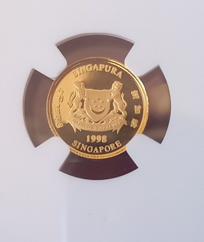 singapore 1 dollar 1998 LUNAR SERIES - low mintage - very rare - Picture 3 of 3