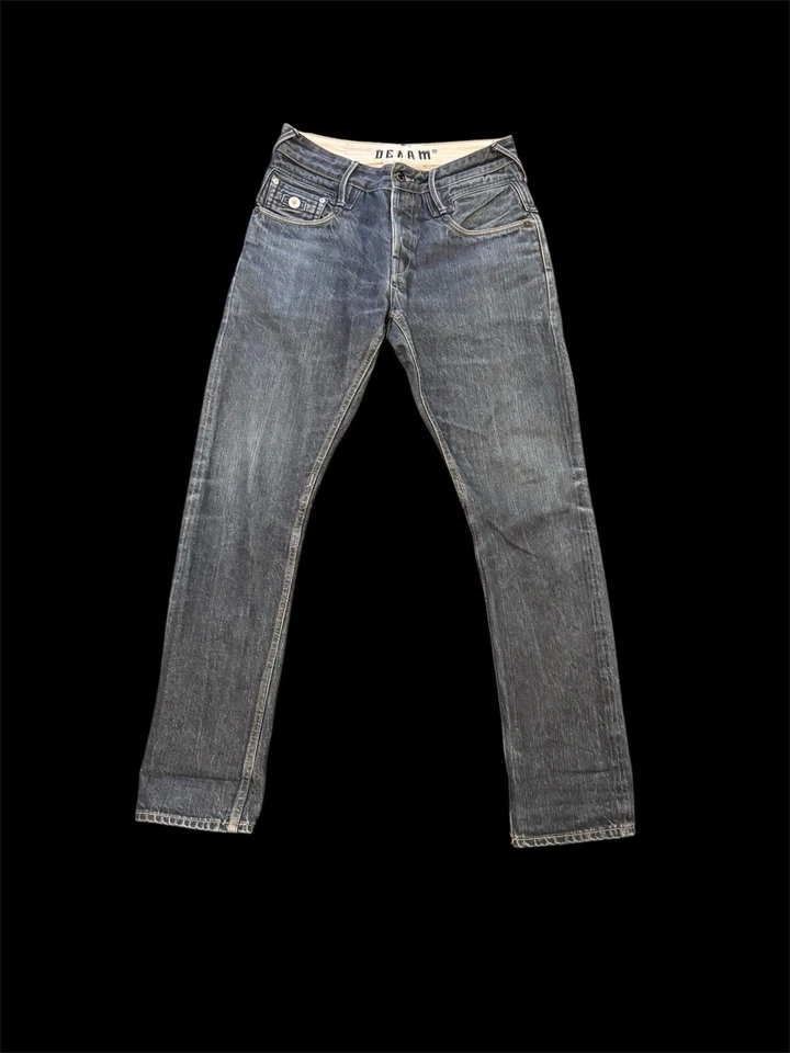 Pantalones de mezclilla Denham Skinner ajustados ribete crudo índigo para hombre talla W30 L32 Foto 2 de 4