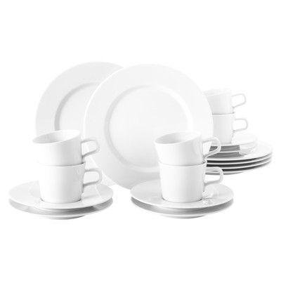 Seltmann Weiden No Limits Weiß Kaffeeservice 18-teilig weiß Kaffeeset Tassen Set