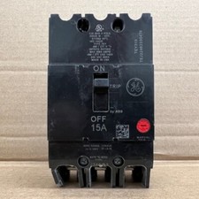 NEW GE TEY TEY315 3 Pole 15 Amp 480V Silk Screen Circuit Breaker FLAWED NNB