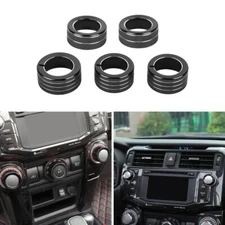 Front Audio/Air Conditioner Switch knob Decor Trim Cover Rings For 4Runner 2010+
