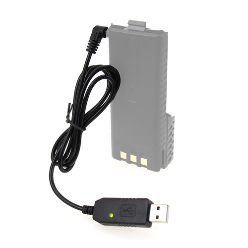 Kabel ładujący USB ze światłem kierunkowskazu do BaoFeng UV-5R Rozszerz akumulator BF-UVB3 - Zdjęcie 5 z 9