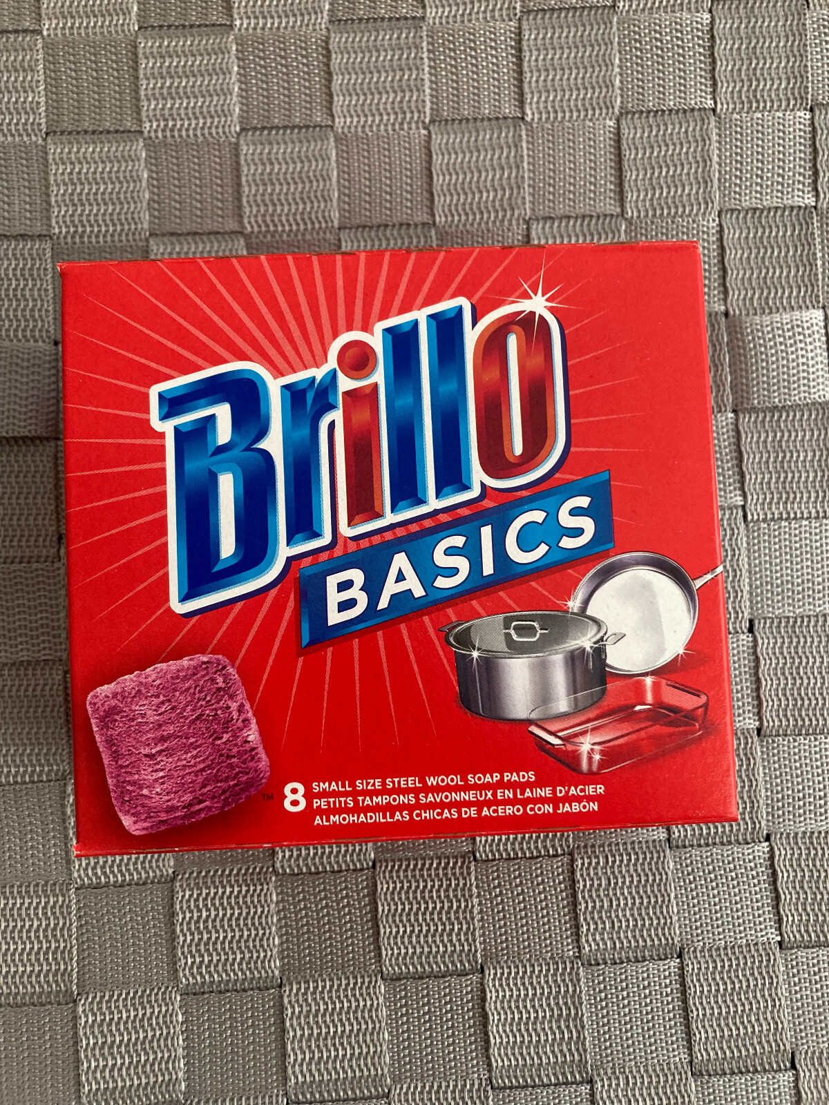 Brillo Basics Steel Wool Scrub Pads, 8-ct. Box