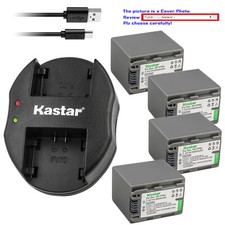 Kastar Battery Oval USB Charger for Sony NP-FP90 NP-FP91 Sony DCR-DVD703 DVD703