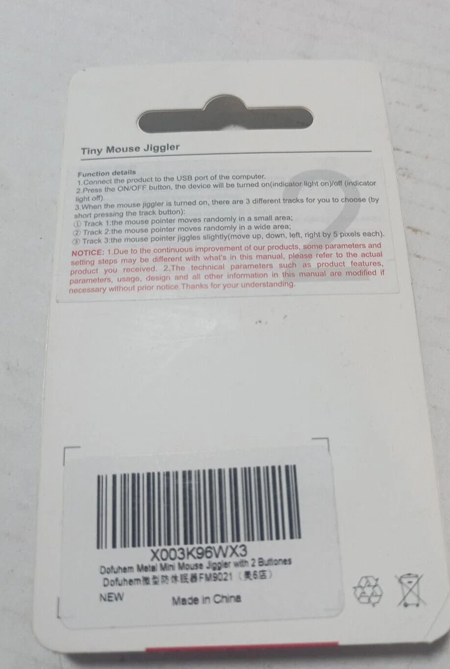 DofuHem Mini Mouse Mover w/2 Buttons Undetectable Tiny Mouse Jiggler with ON/Off - Image 2 of 4