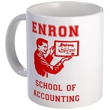 11oz mug Enron School of Accounting - Printed Ceramic Coffee Tea Cup Gift
