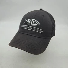 AFTCO Snapback Hat Baseball Cap Black American Fishing Tackle Co Outdoor OSFA
