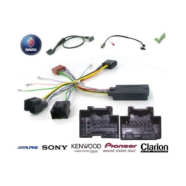 Commande au volant Saab 9-3 interface autoradio Pioneer faisceau câble adaptateur volant 2008