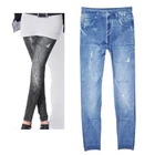 LADIES FASHION  LEGGINGS JEANS DENIM PANTS SLIM ONE SIZE VARIOUS PENCIL HOLIDAY