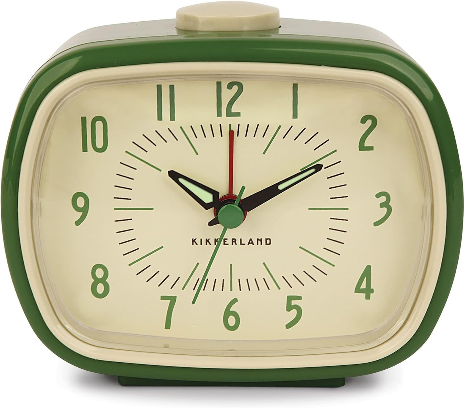 Kikkerland Retro Alarm Clock – Vintage Decor for Bedroom, Nightstand, Living Roo