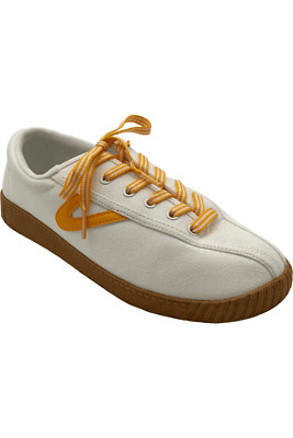 Tretorn Gum Sole Lace-Up Sneaker Nylite Plus Canvas White/Mango