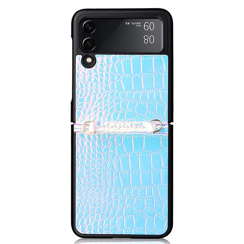 Phone Case Shell Hand Strap Protective Cover Leather Case For Samsung Z Flip 3