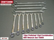 Craftsman 12 pc Metric Wrench Set Combination MM - Long Profile 16 17 18 19MM