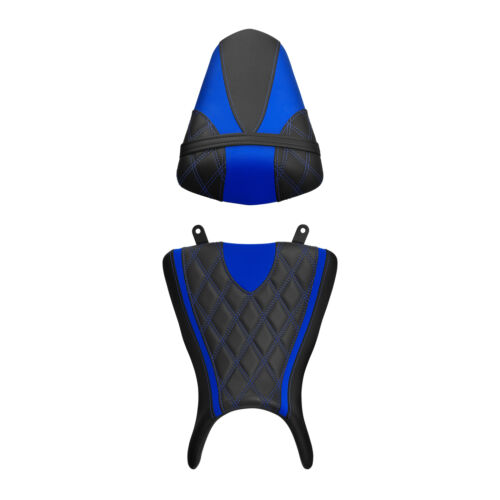 Driver Passenger Seat Fit For Yamaha YZF R3 YZFR3 YZF-R3 2015-2024 Black Blue - Picture 6 of 12