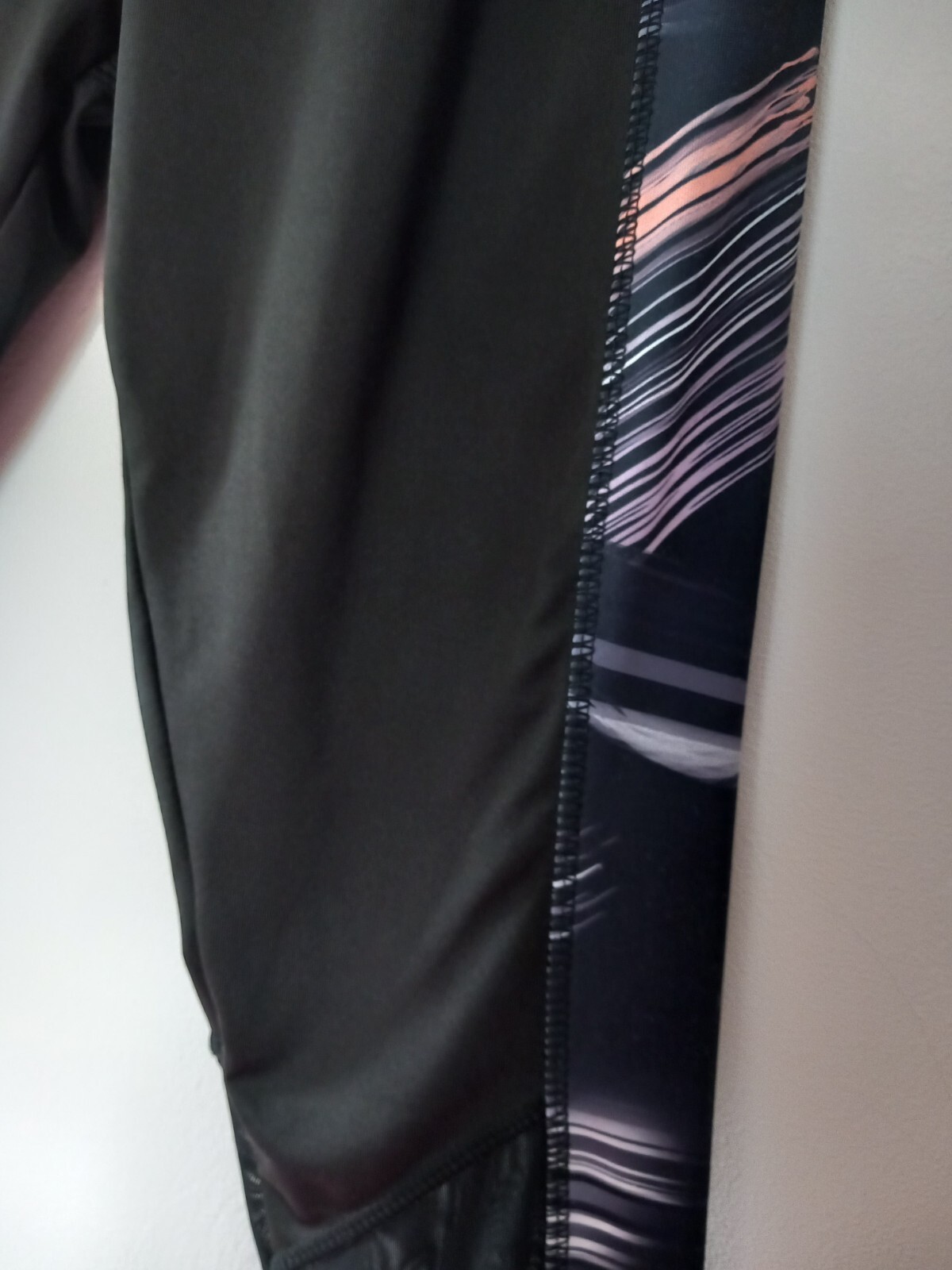 Primark Black Multicoloured Panel Mesh Detail Exercise Fitness Leggings