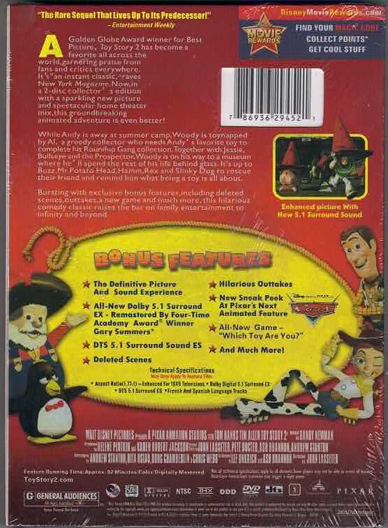 Toy Story 2 (Two-Disc Special Edition) DVD, Region 1, Brand NEW