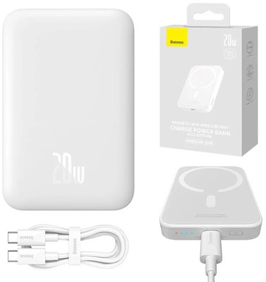 Baseus MagSafe Power Bank - Magnetic Wireless Fast Charge Powerbank 6000mAh 20W